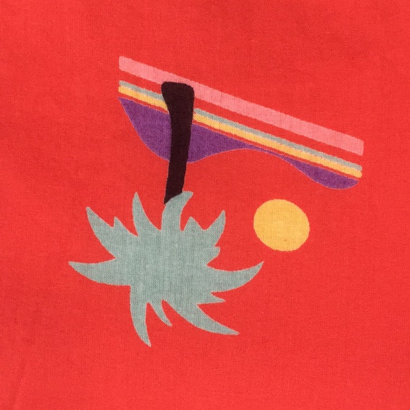 Emily & Fin red/orange palm tree, beach, sun print fit & flare swing dress 🏝☀️ - Picture 7 of 13